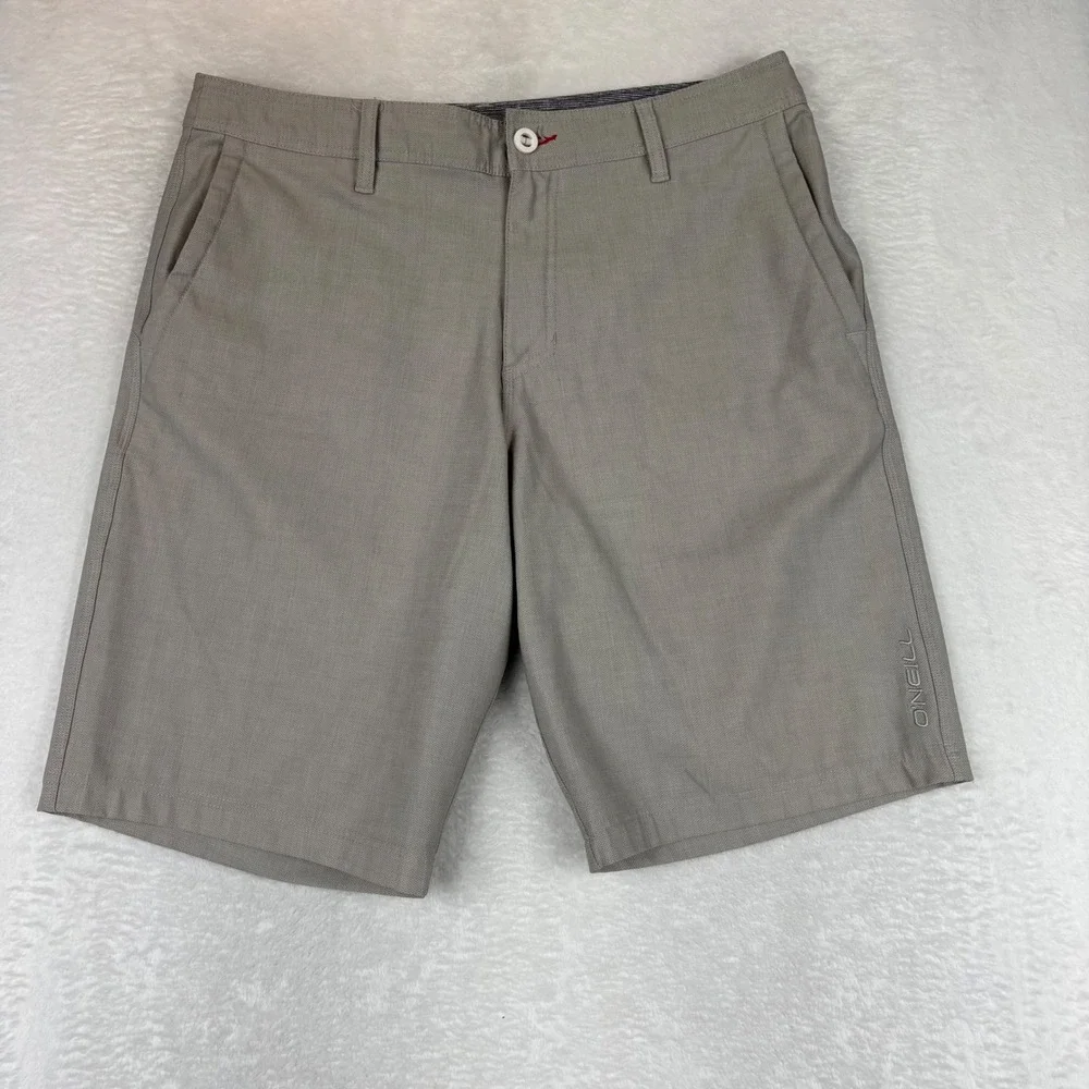 ONeill Hybrid Shorts Mens 33 Grey Textured Boardshorts Walkshorts
